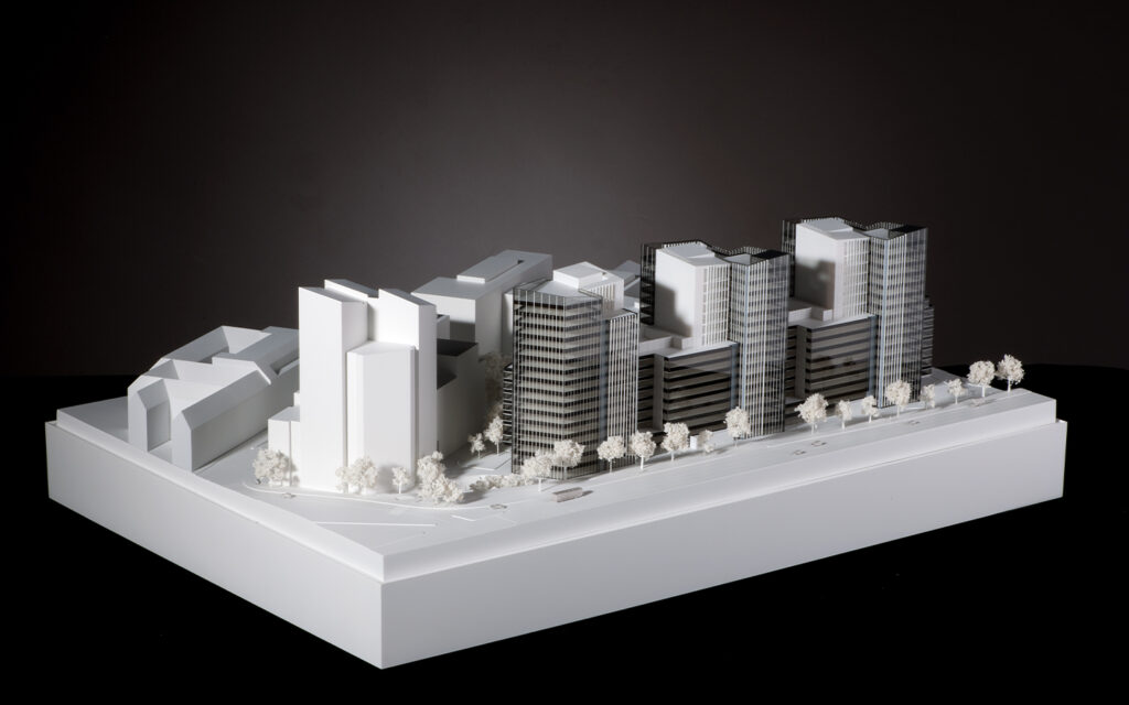 Architectural model conceptual presentation white scale 500