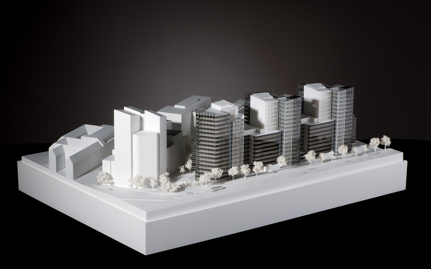 Architectural model conceptual presentation white scale 500