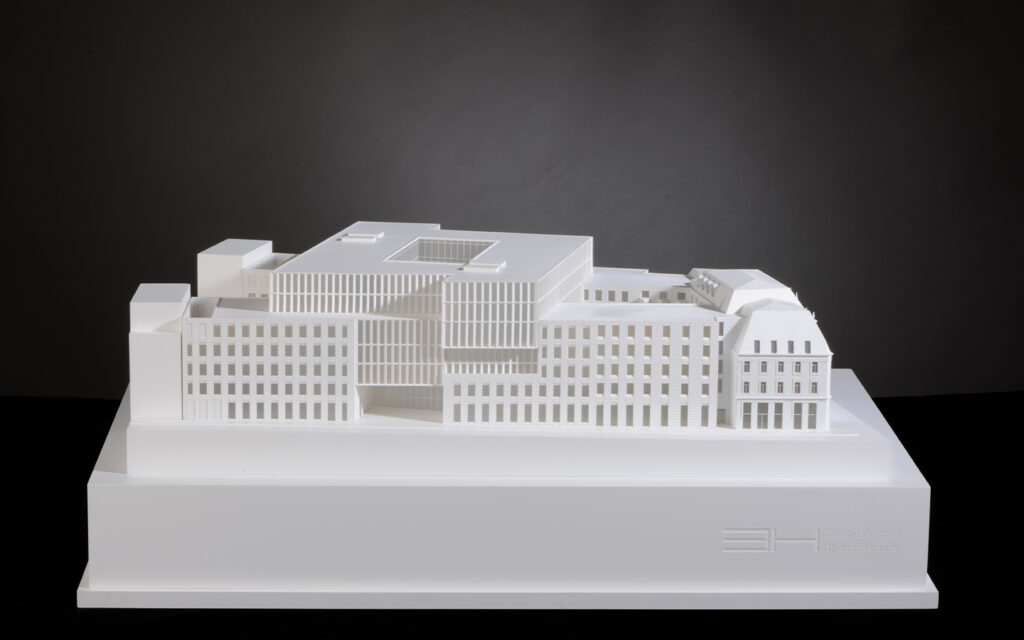 Architectural model conceptual presentation white scale 333