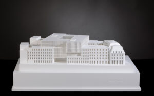 Architectural model conceptual presentation white scale 333