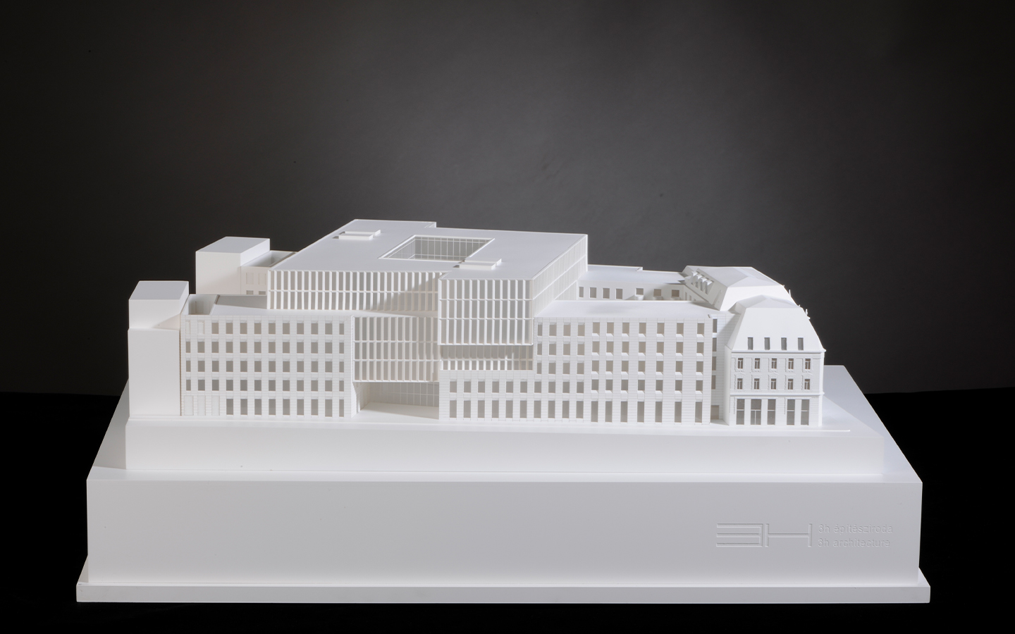 Architectural model conceptual presentation white scale 333