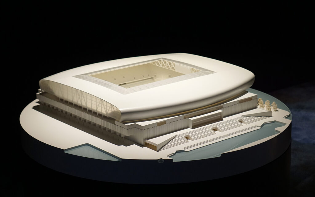 Architectural model marketing presentation realistic stadium
