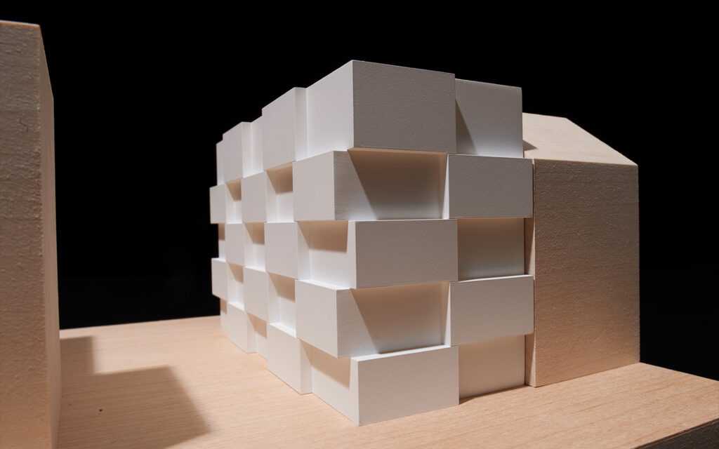 Architectural model conceptual wood scale 200