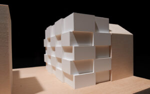 Architectural model conceptual wood scale 200