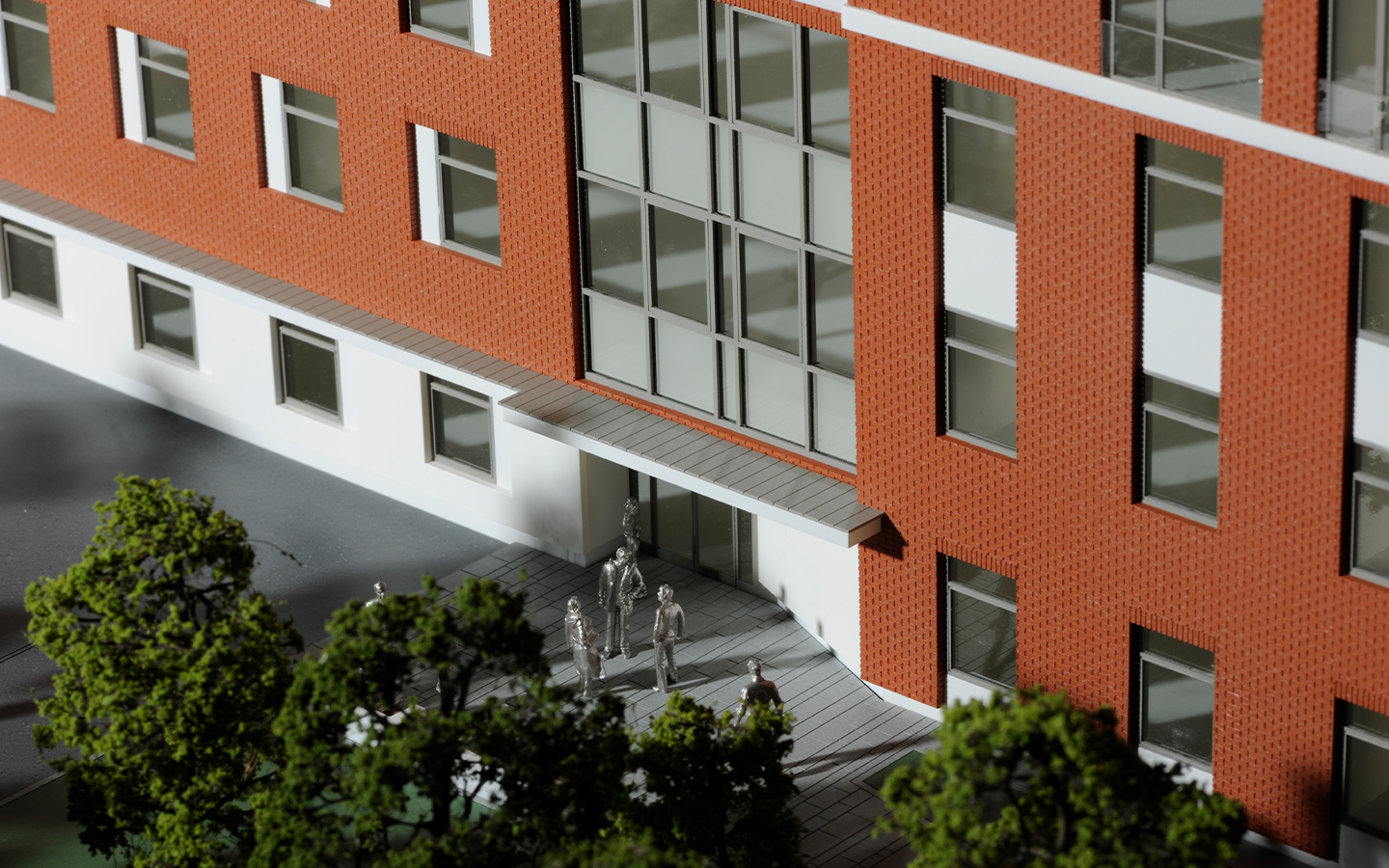 Architectural model hospital marketing presentation realistic scale 100
