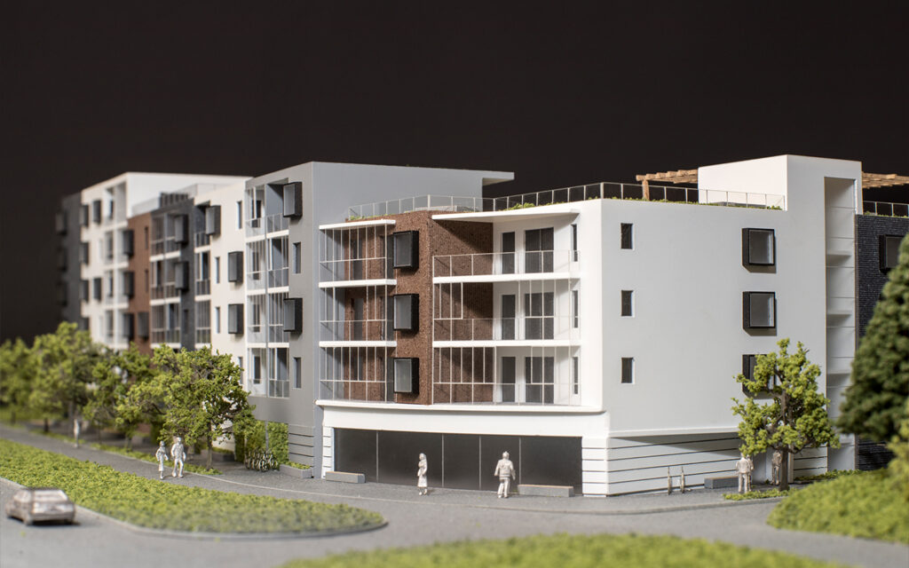 Architectural model marketing presentation realistic scale 200