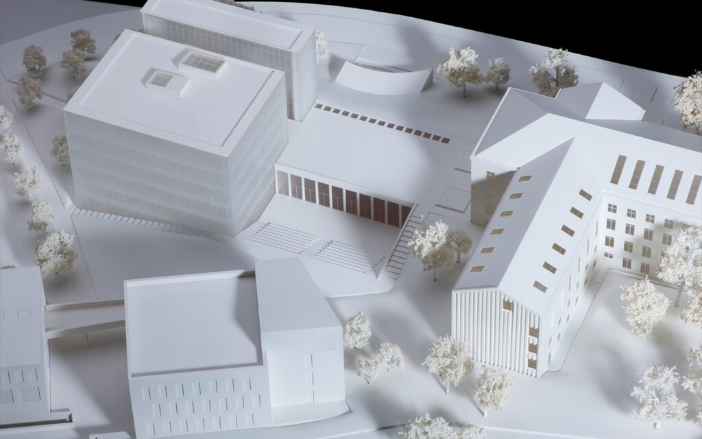 Architectural model conceptual presentation white scale 333